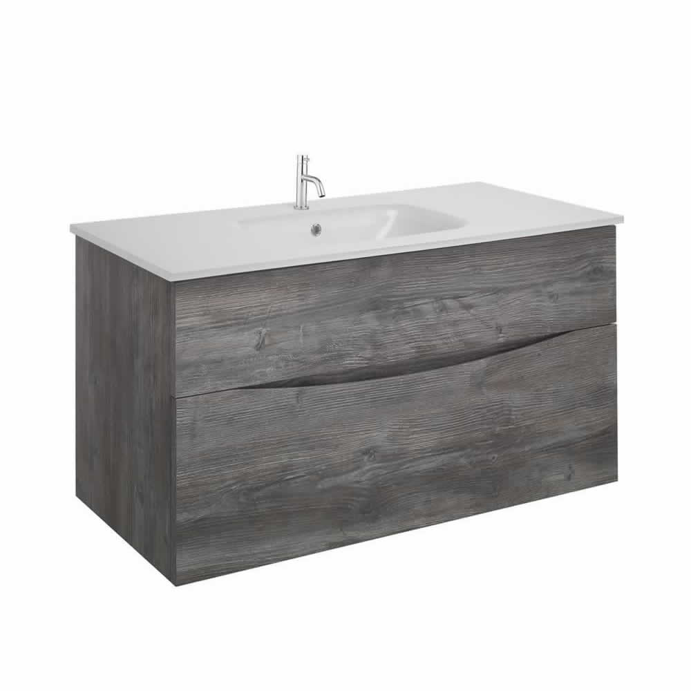 Glide II 100 Unit & Ice White Glass Basin